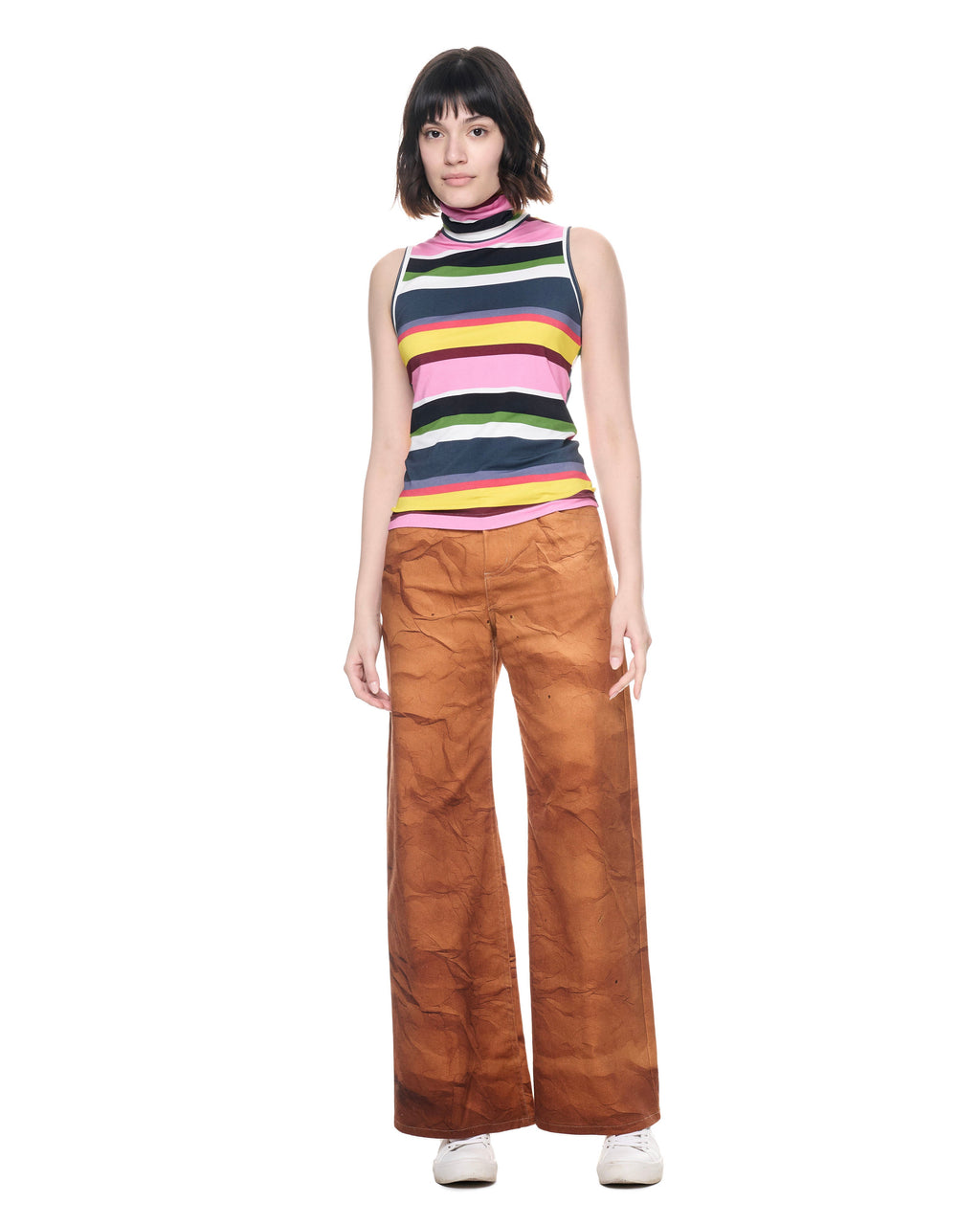 Sleeveless Turtleneck | Flavor Burst Stripes