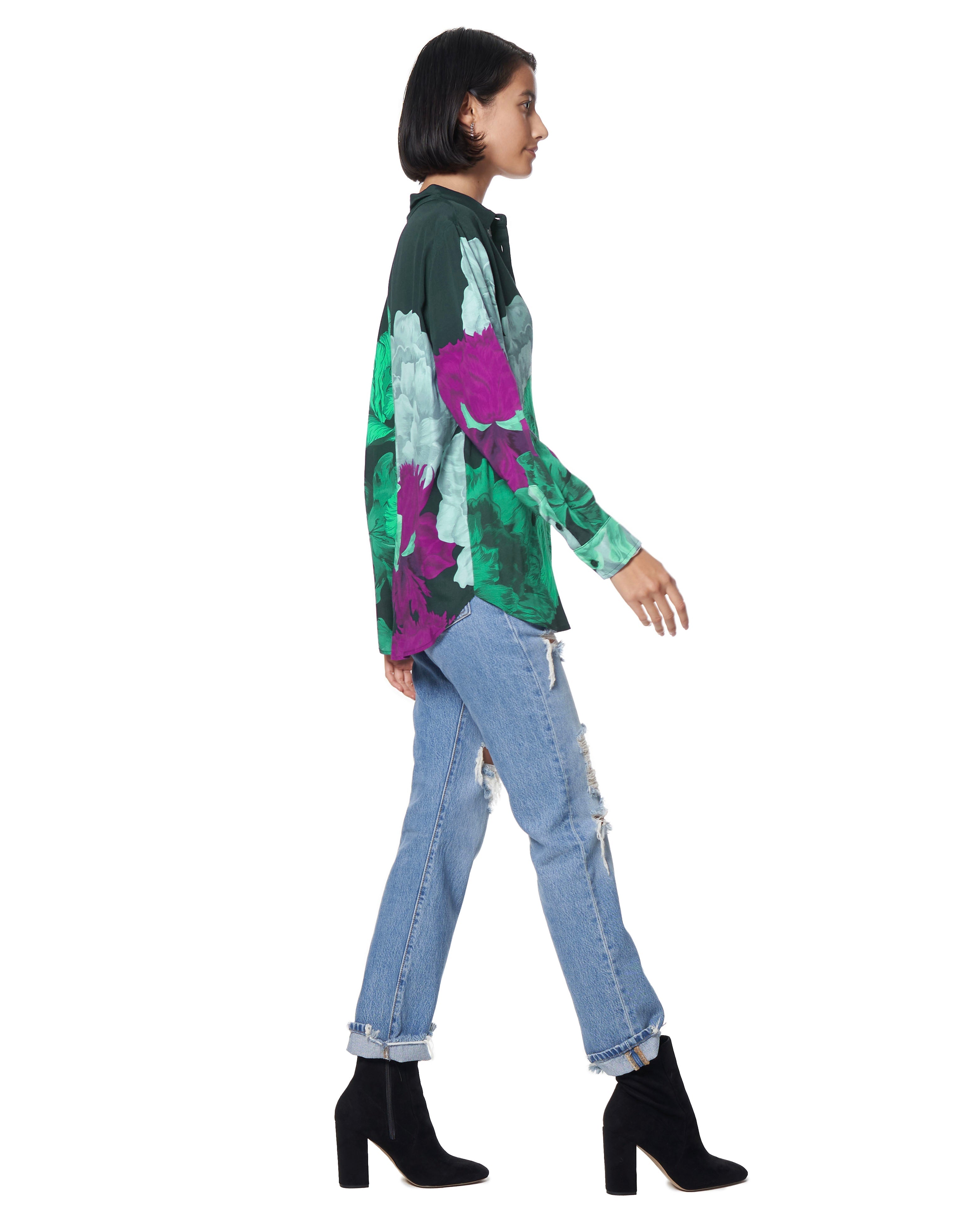 Zoe Shirt | Evergreen Iris