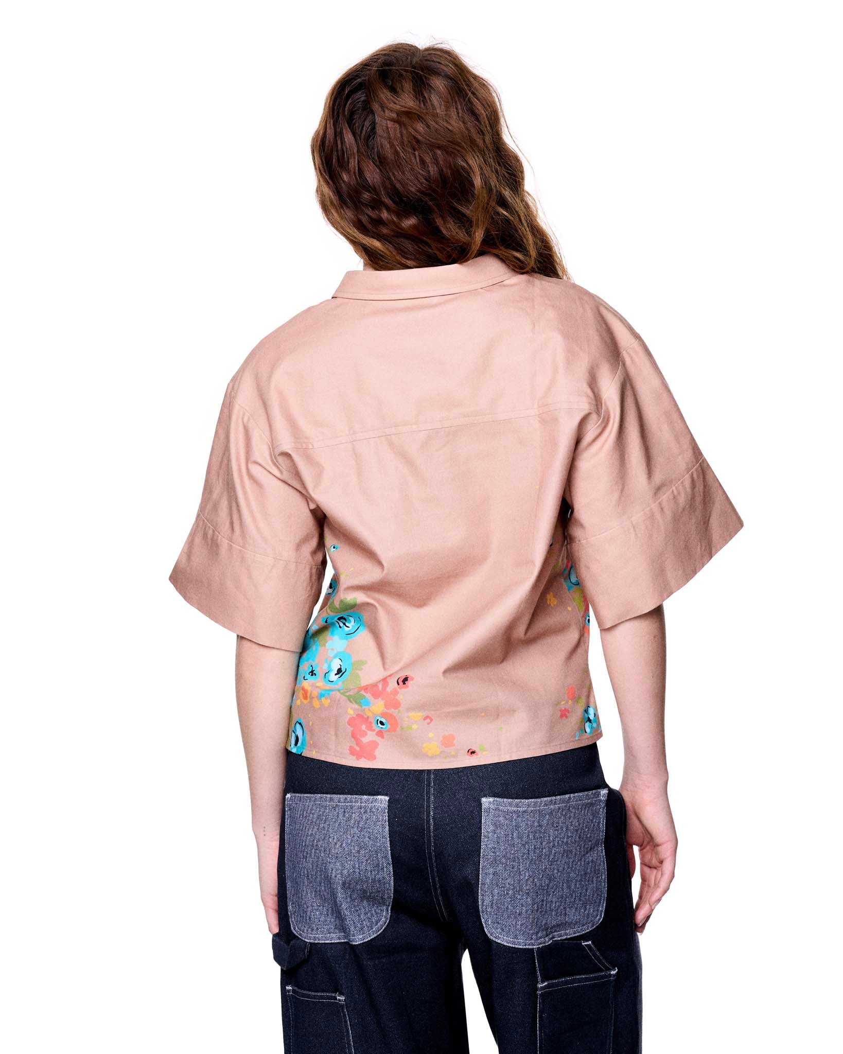 Boxy Shirt | Mocha Morning Blooms