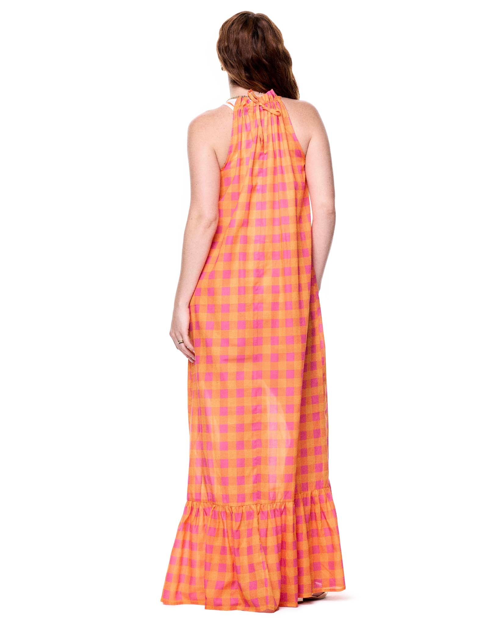 Ellee Dress | Grapefruit Gingham
