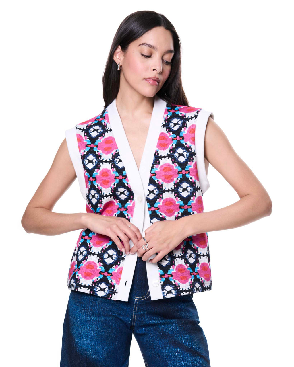 Kirby Vest | Pink Perler Beads