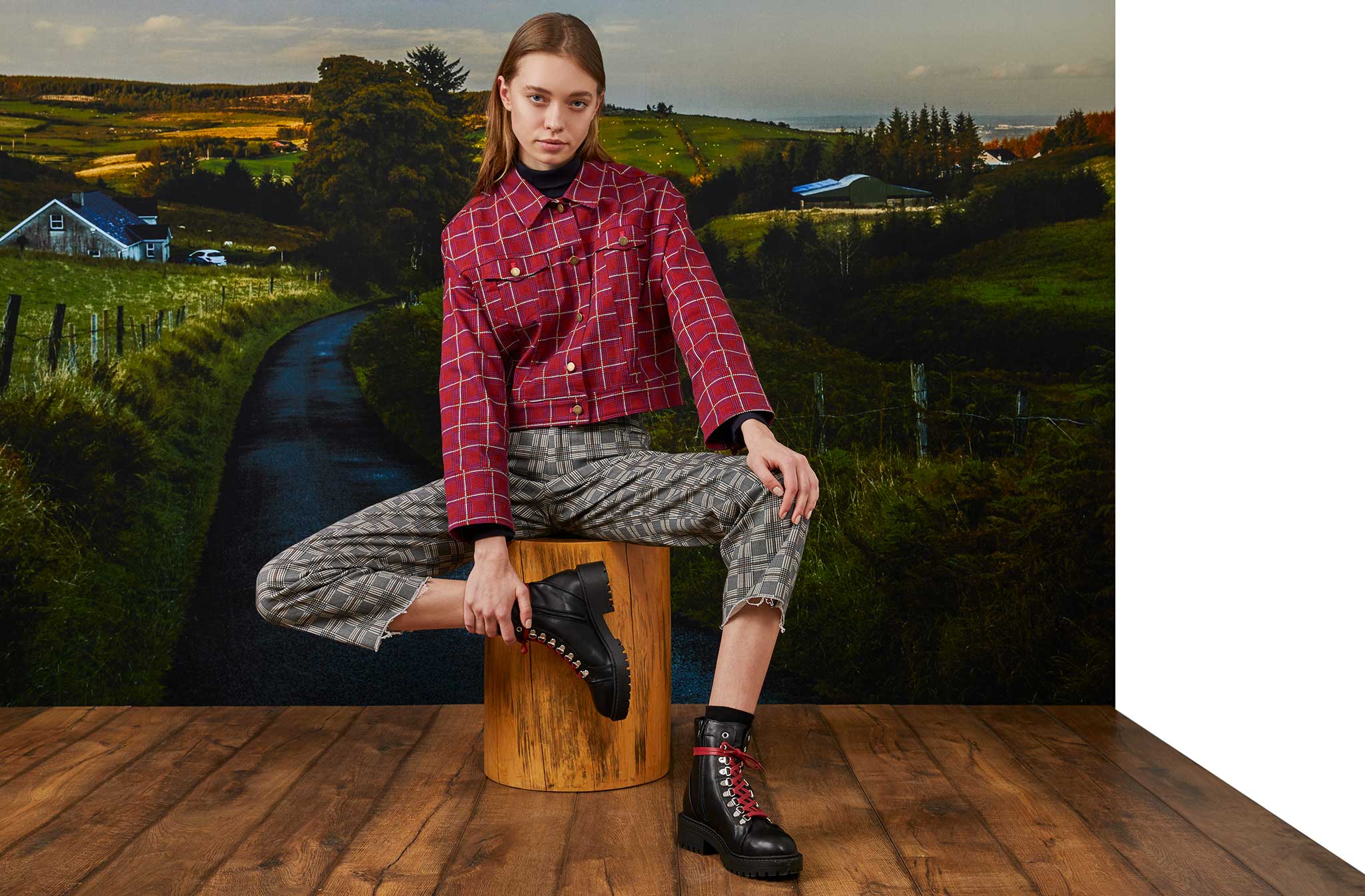 Cado Jacket | Pink Glen Plaid