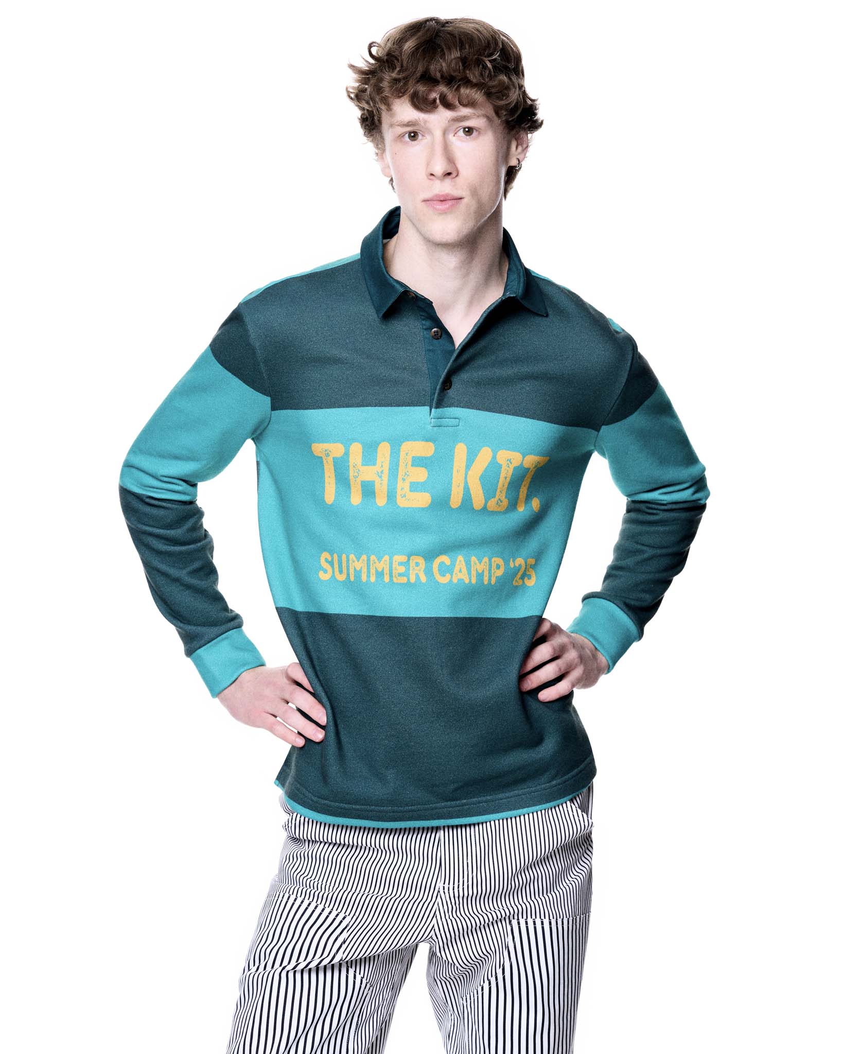 Kieran Rugby | Teal Rugby Stripe