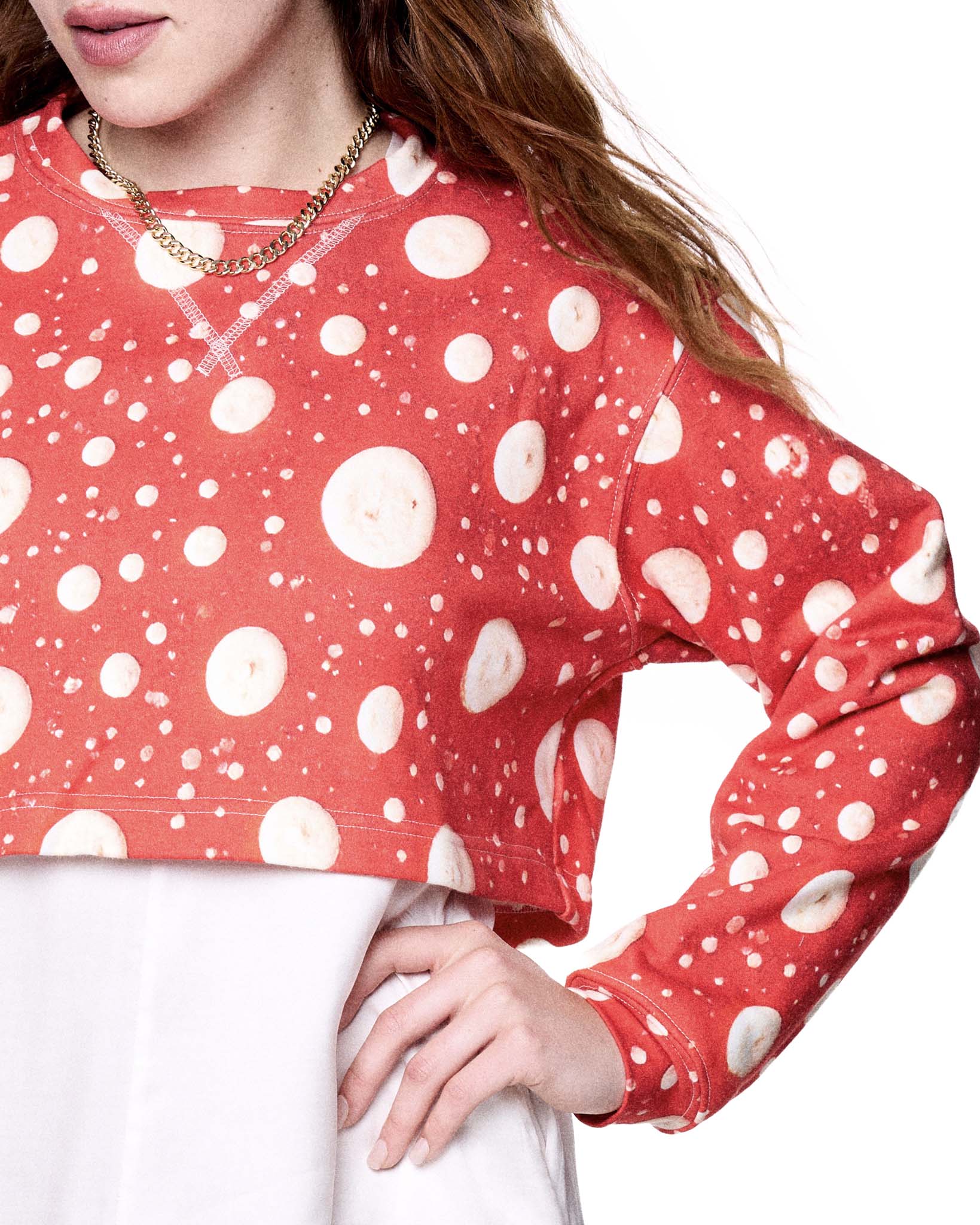 Emily Sweatshirt | Red Mushrooms