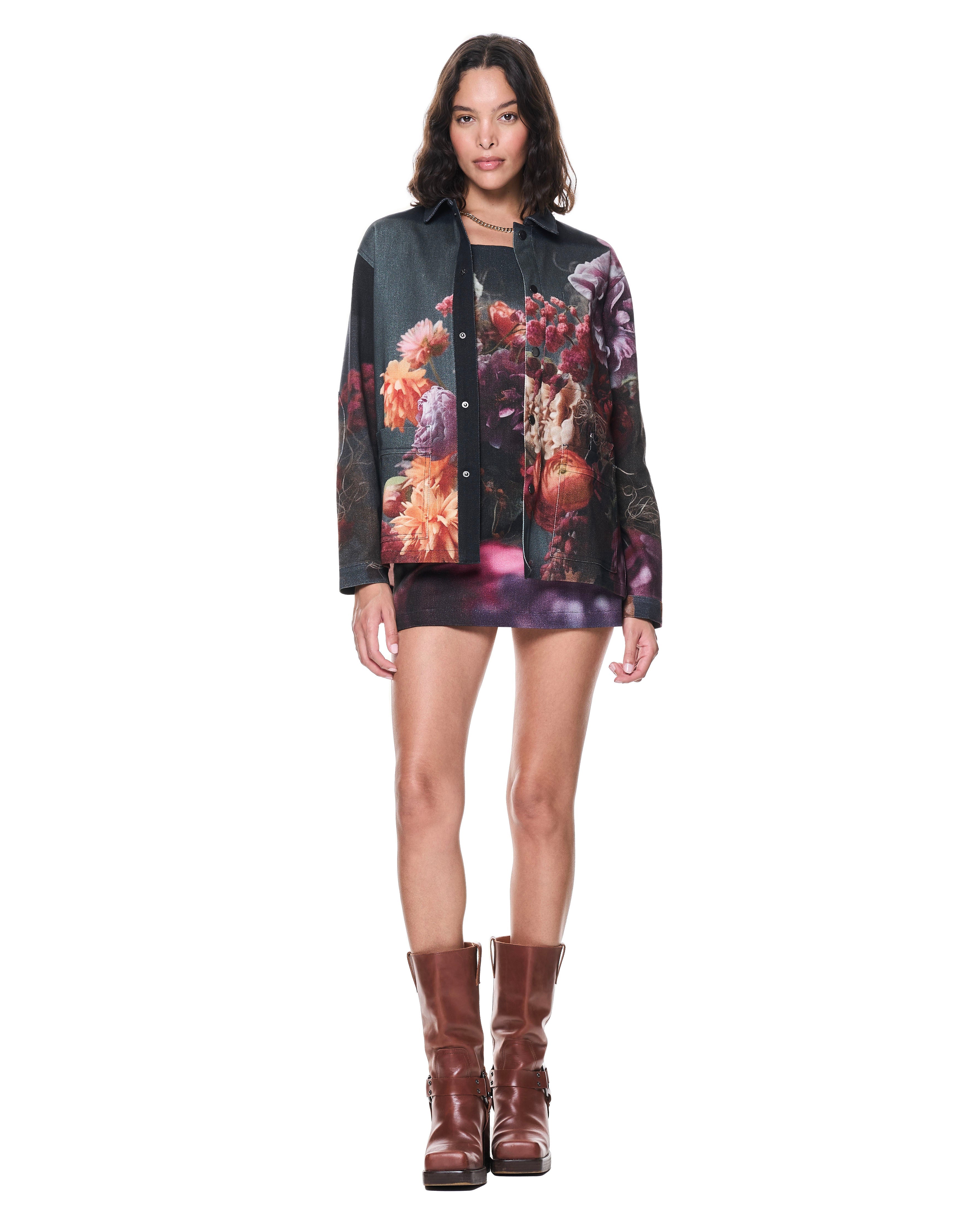 Painter's Jacket | Stormy Blossoms