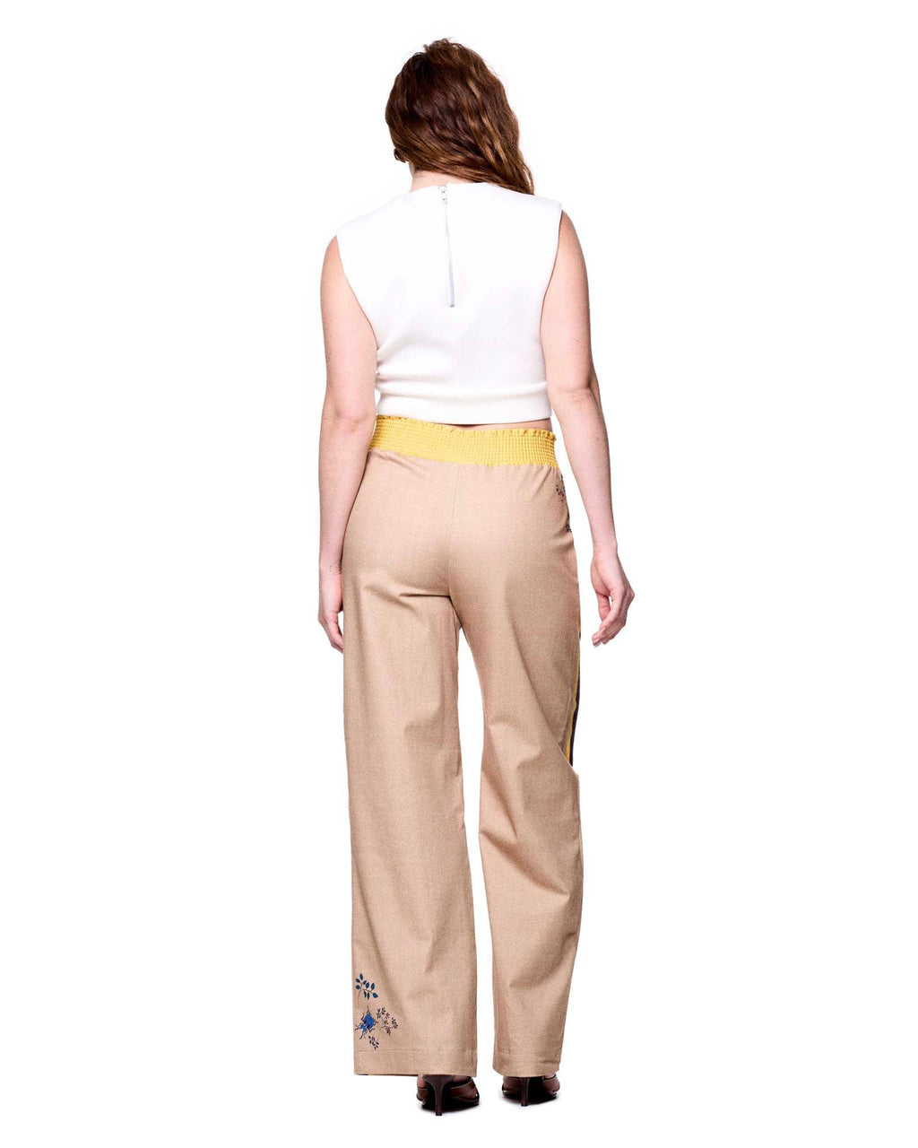 Billie Pant | Khaki Sport Stripe