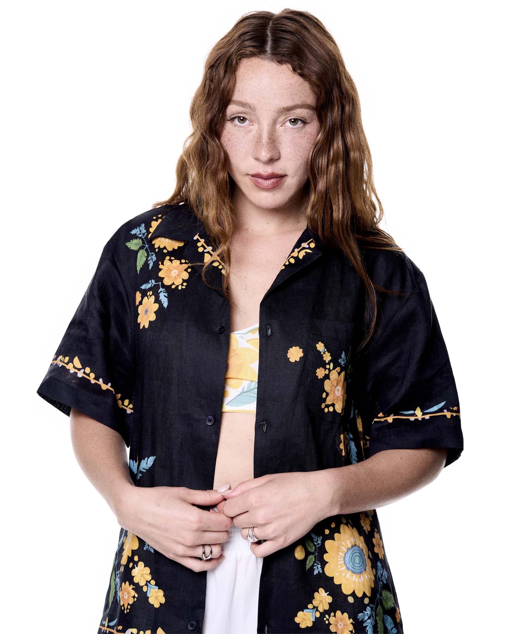 Daniel Camp Shirt | Black Sunflower