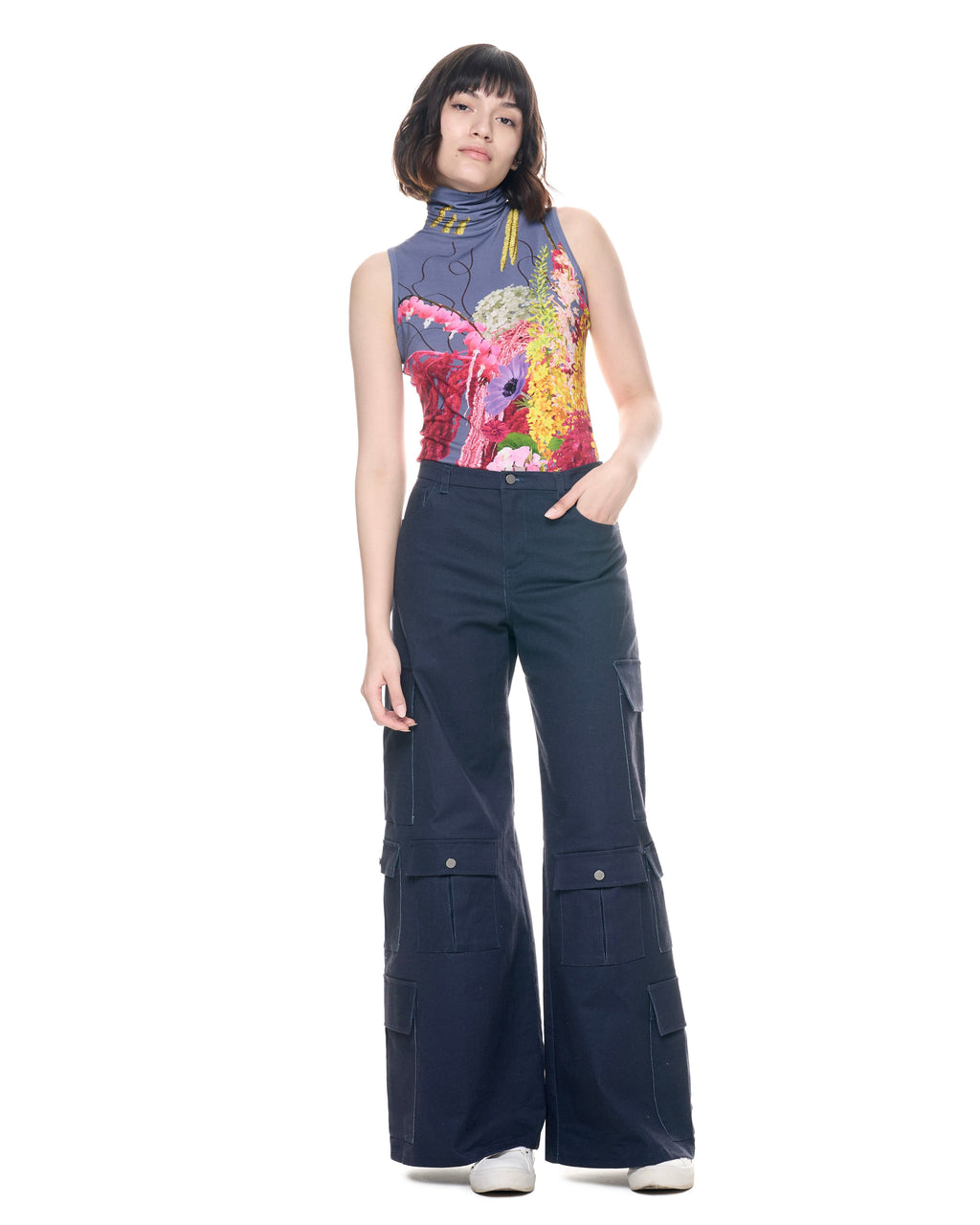 Sleeveless Turtleneck | Wild Bouquet