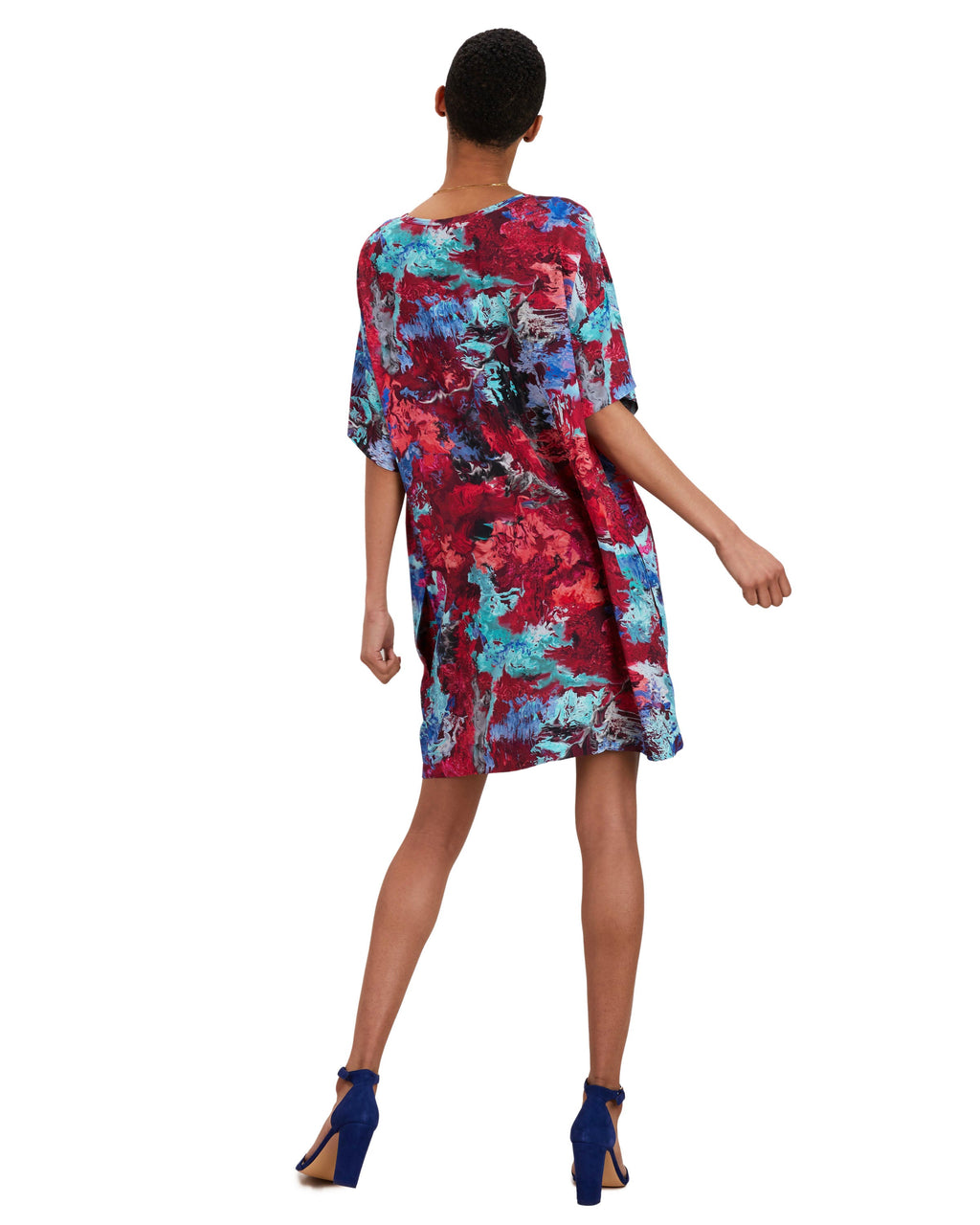 Maya Dress | Cerise Blur