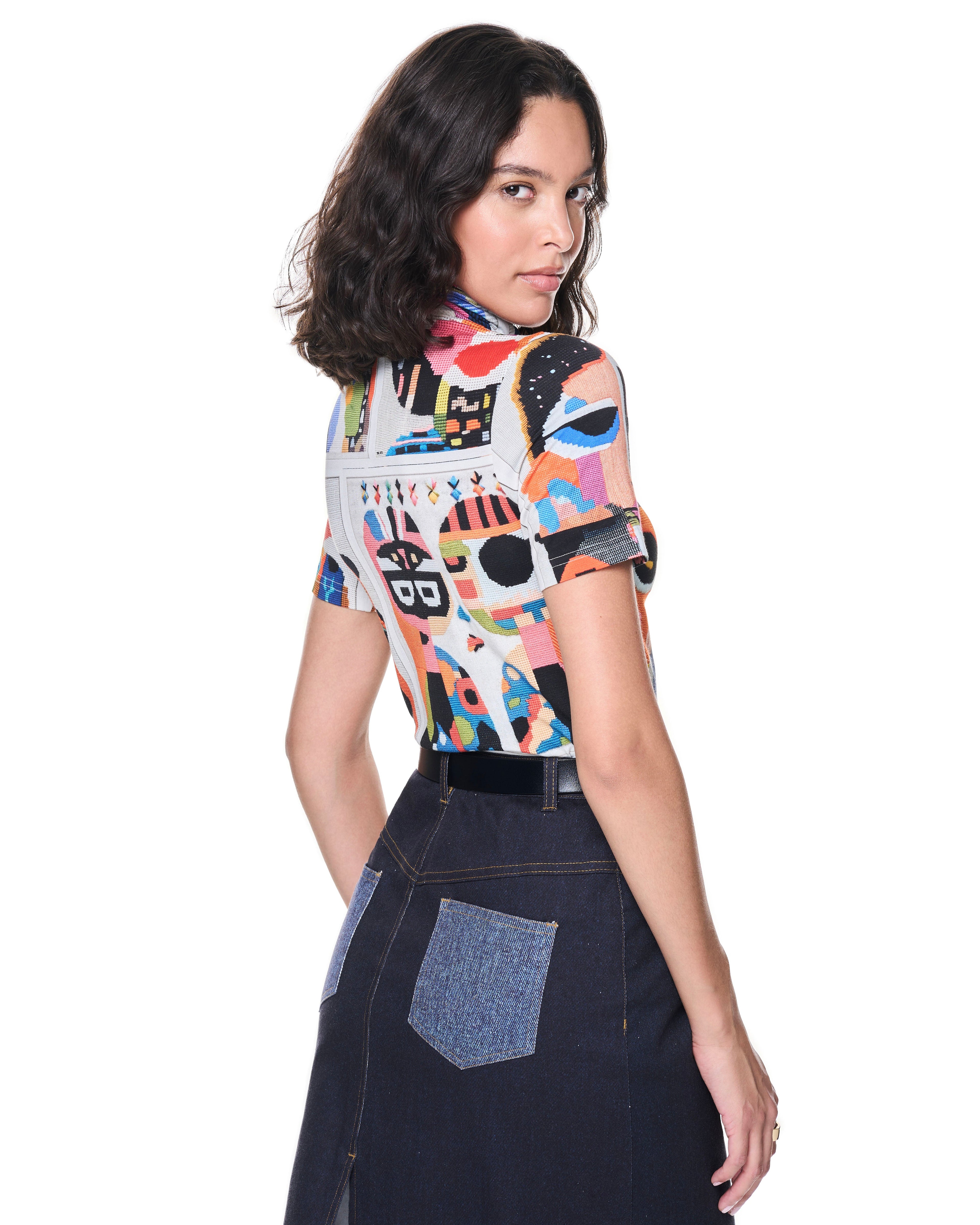 Short Sleeve Turtleneck | Cross Stitch Character