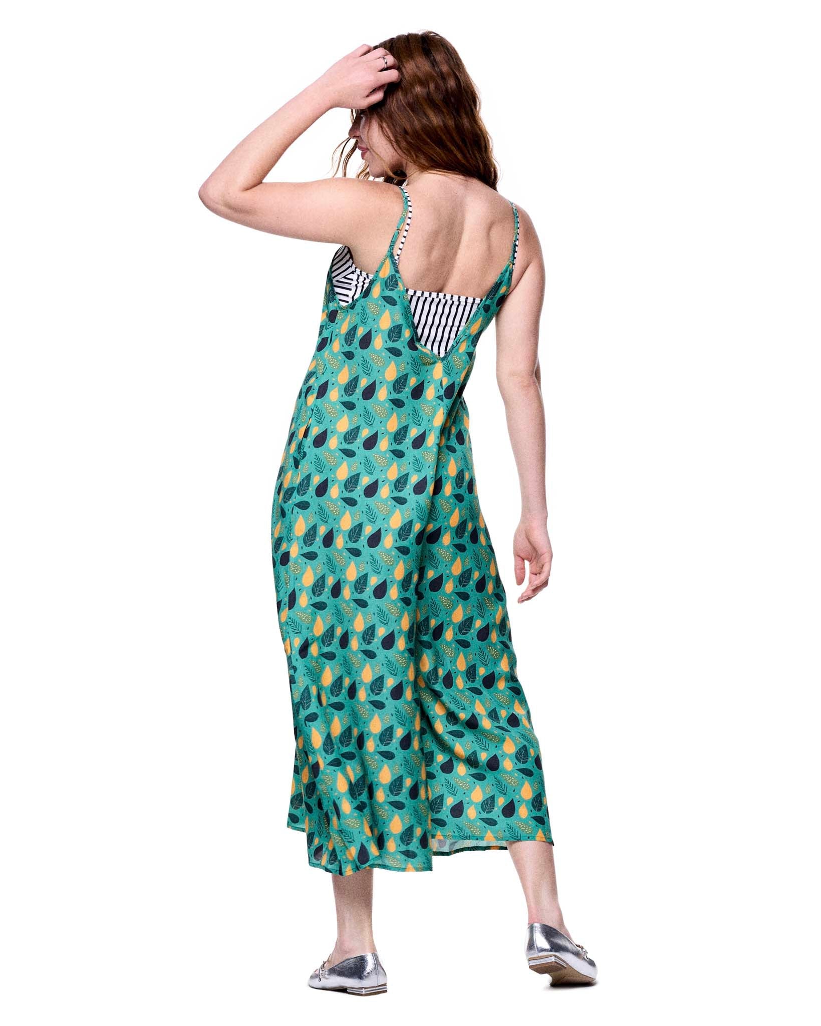 Anna Jumpsuit | Green Summer Florals