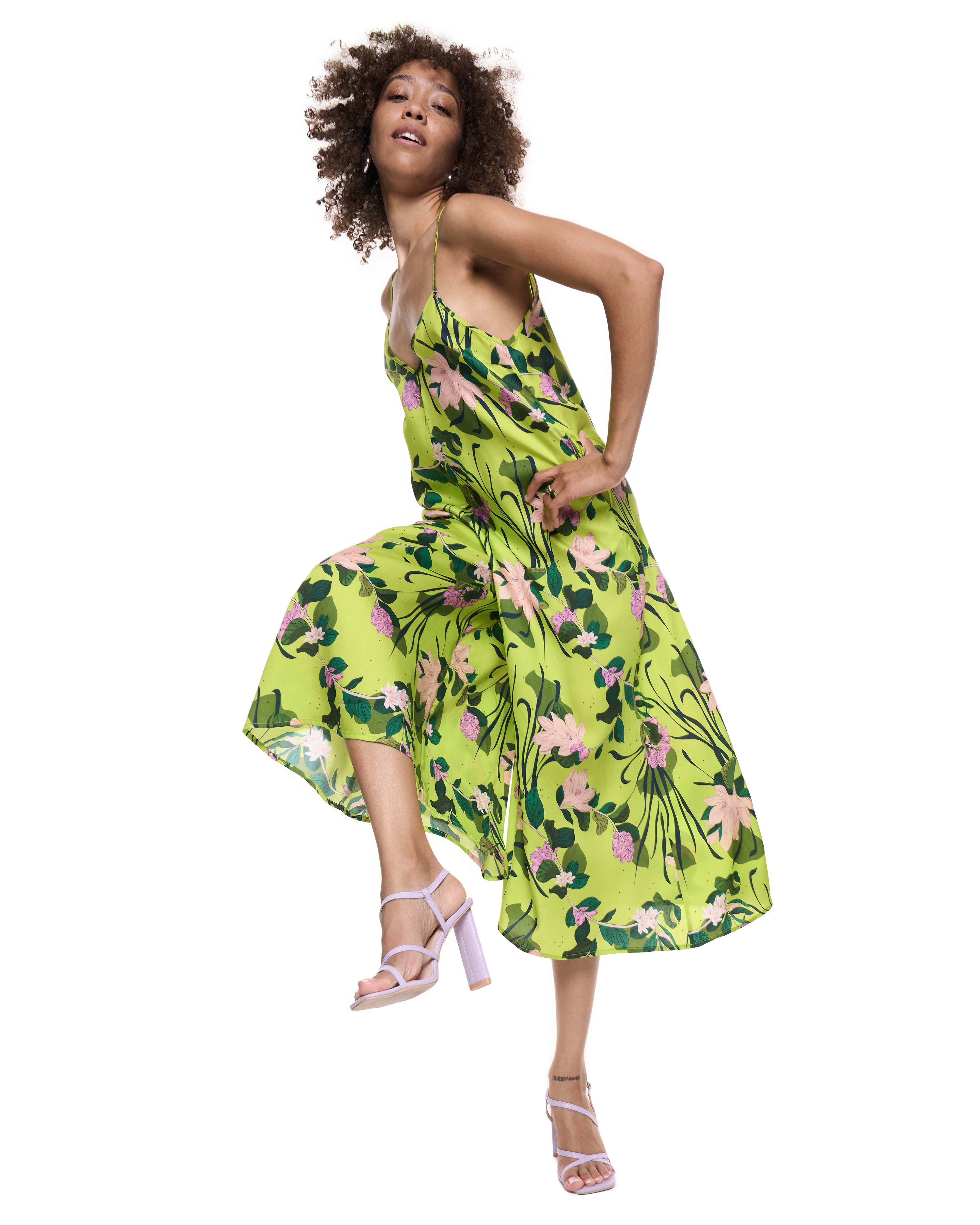 Anna Jumpsuit | Lime Beach Floral