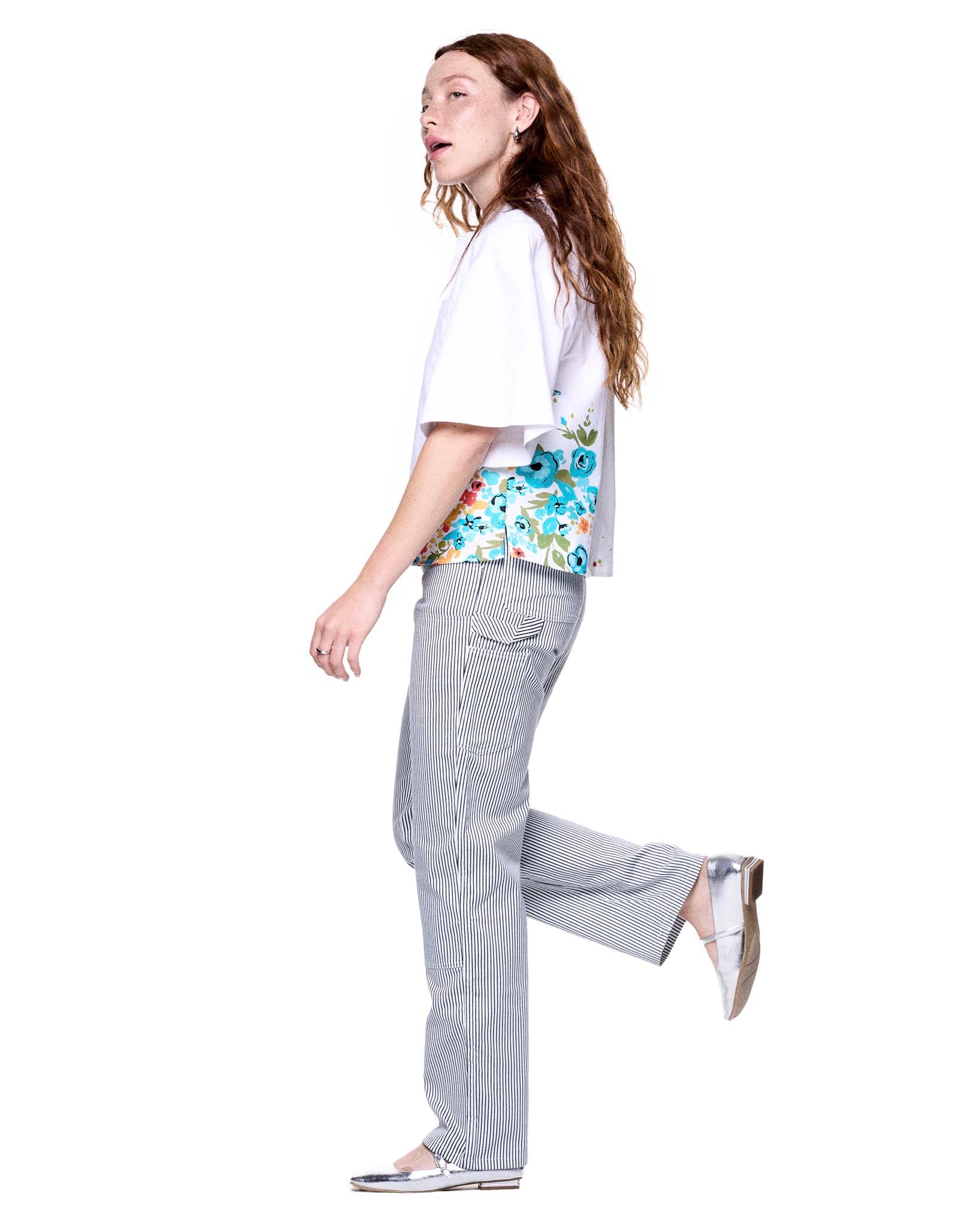 Boxy Shirt | White Morning Blooms