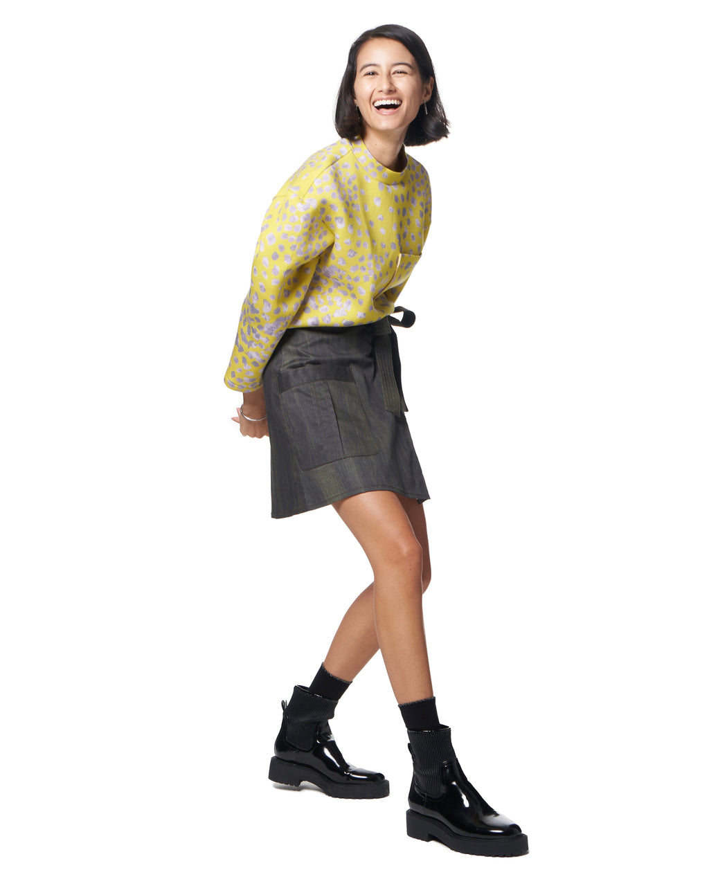 Cargo Skirt | Olive Grain