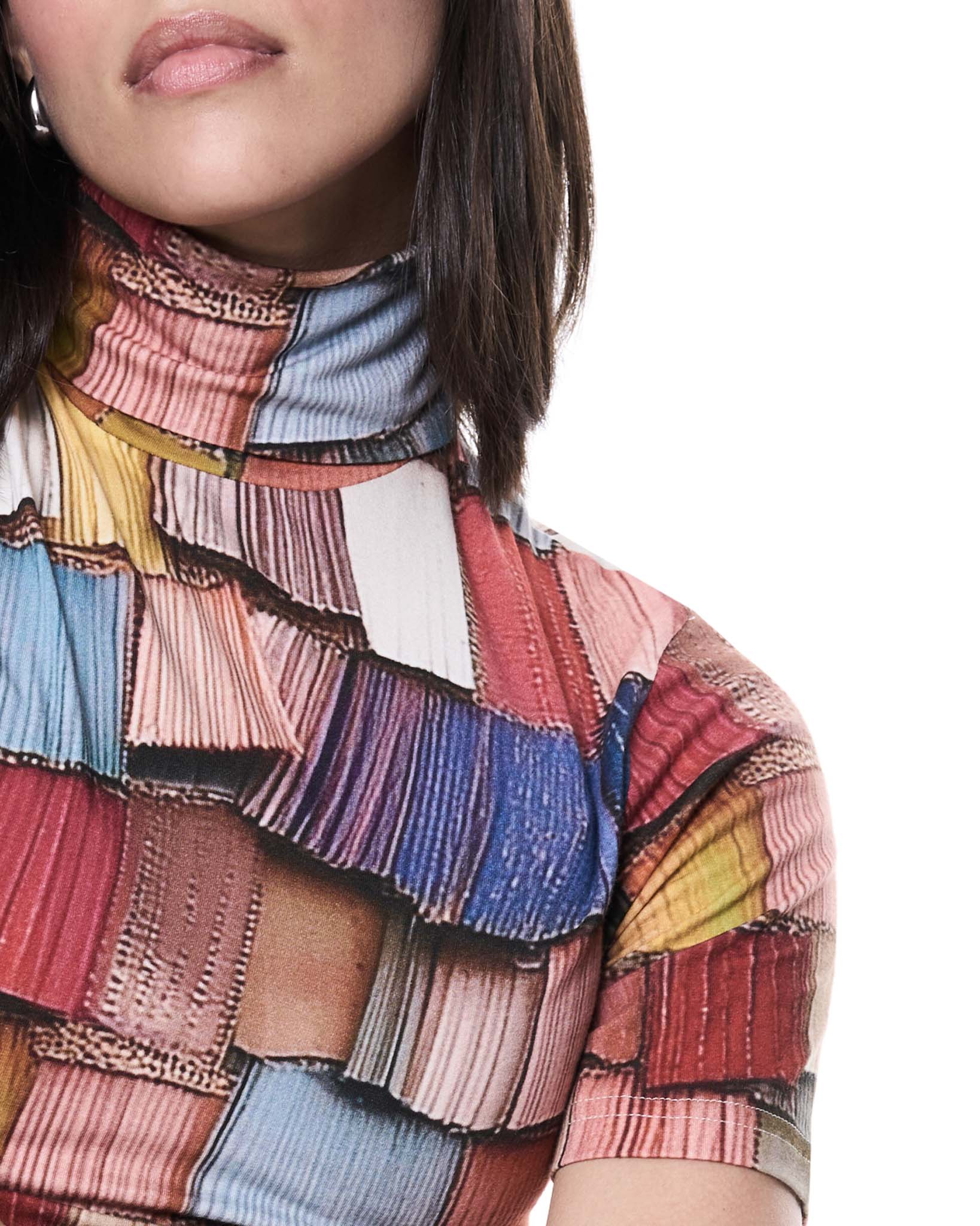 Short Sleeve Turtleneck | Rainbow Shingles