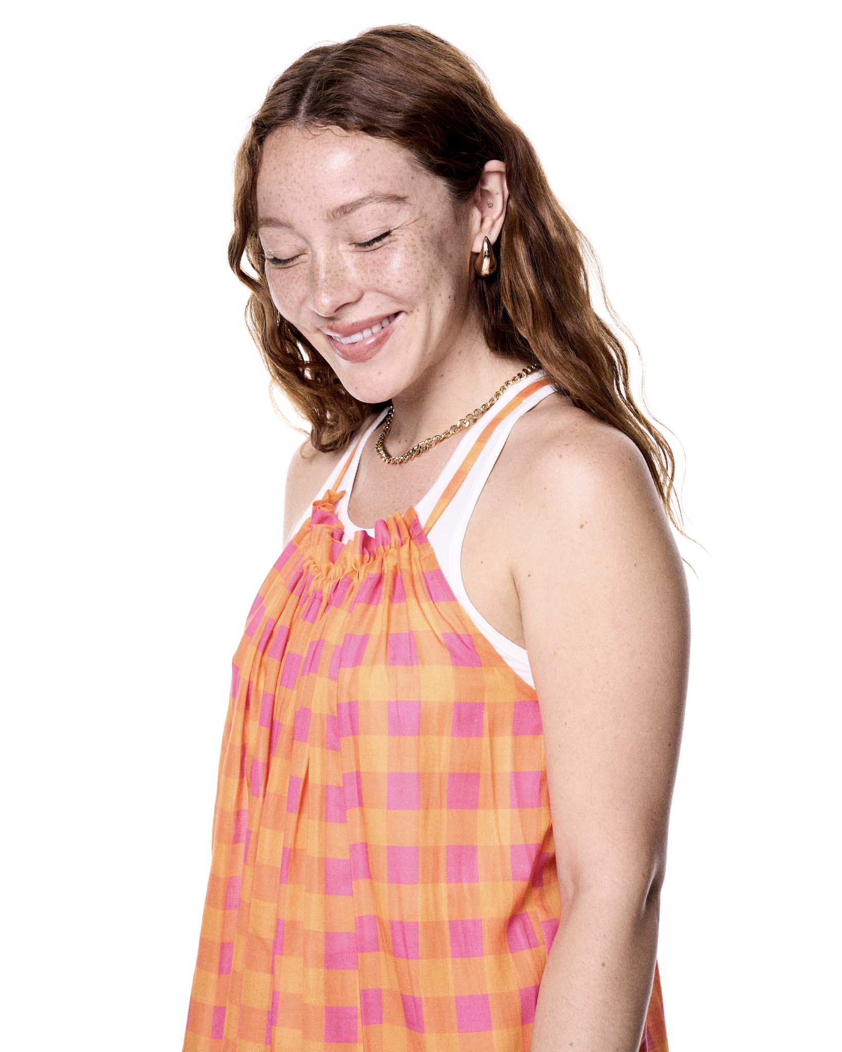 Ellee Dress | Grapefruit Gingham