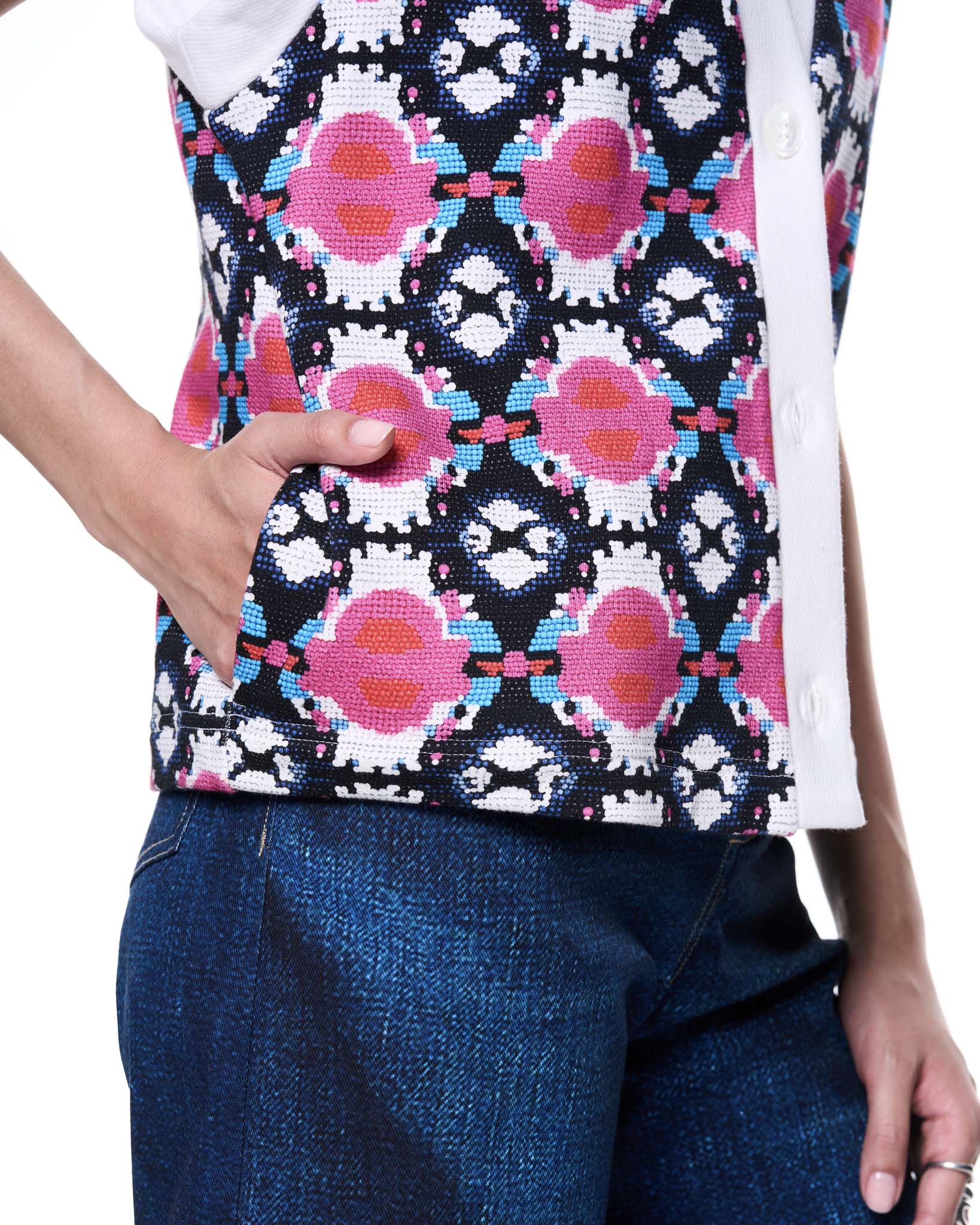 Kirby Vest | Pink Perler Beads