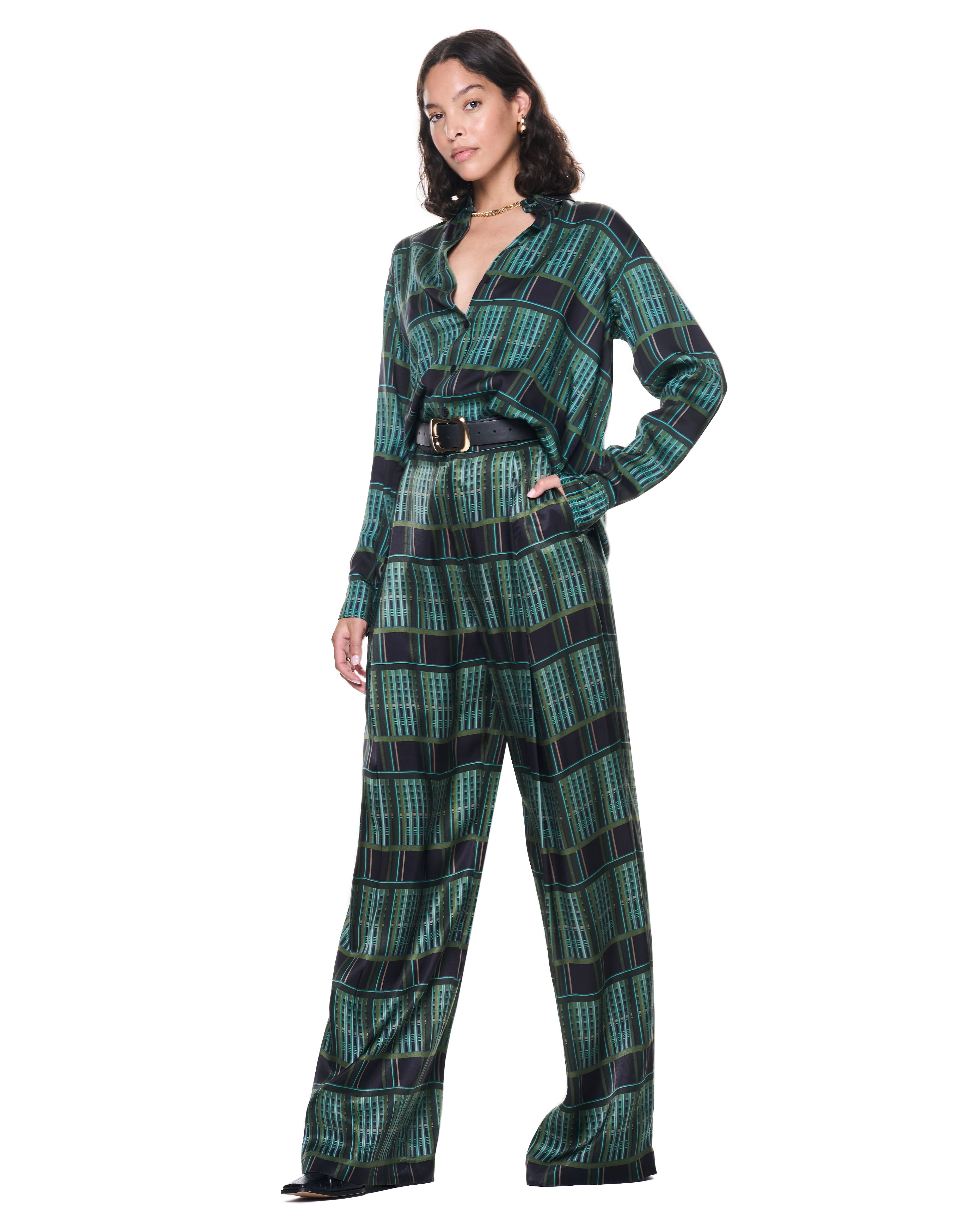 Annie Shirt | Hunter Plaid