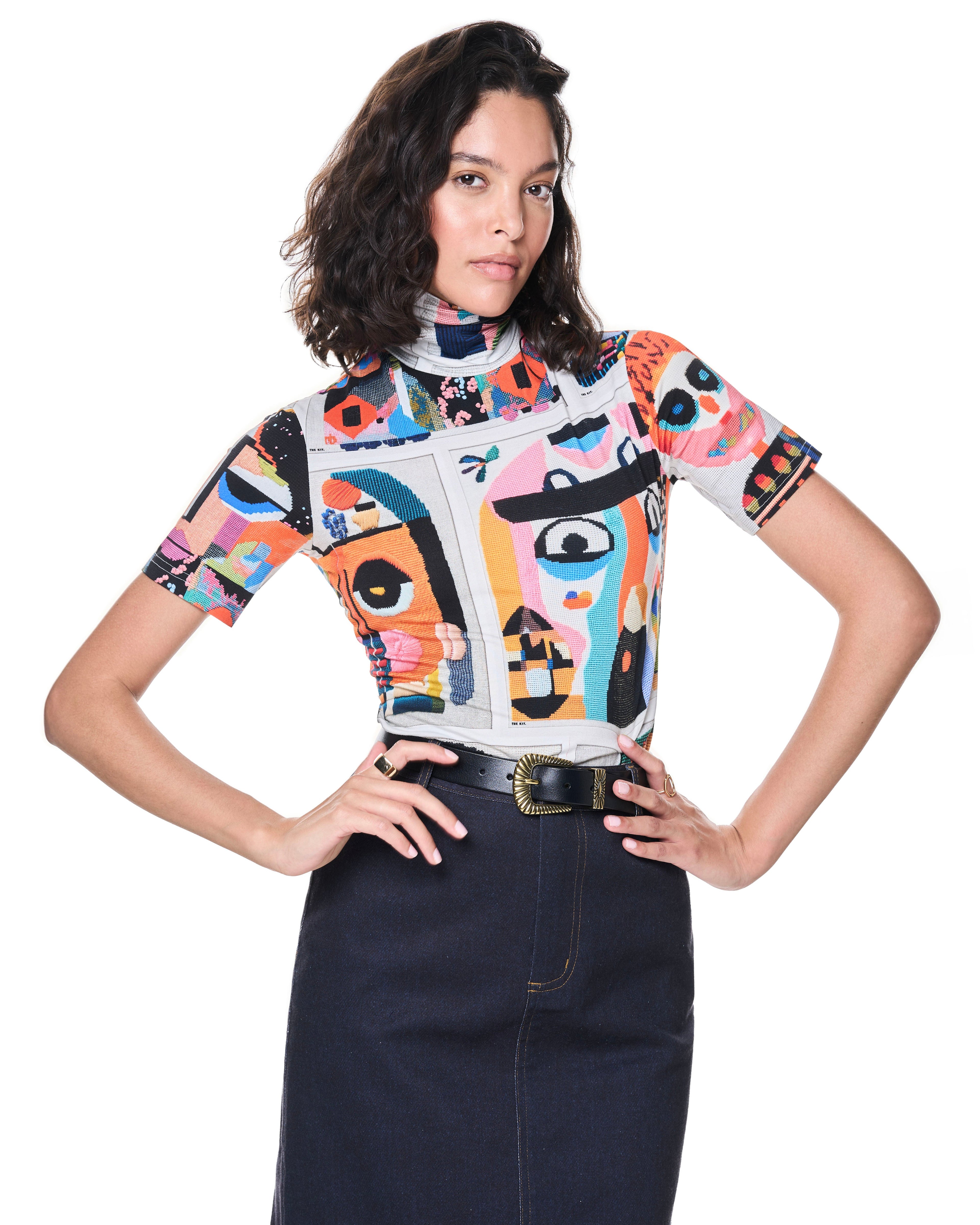 Short Sleeve Turtleneck | Cross Stitch Character