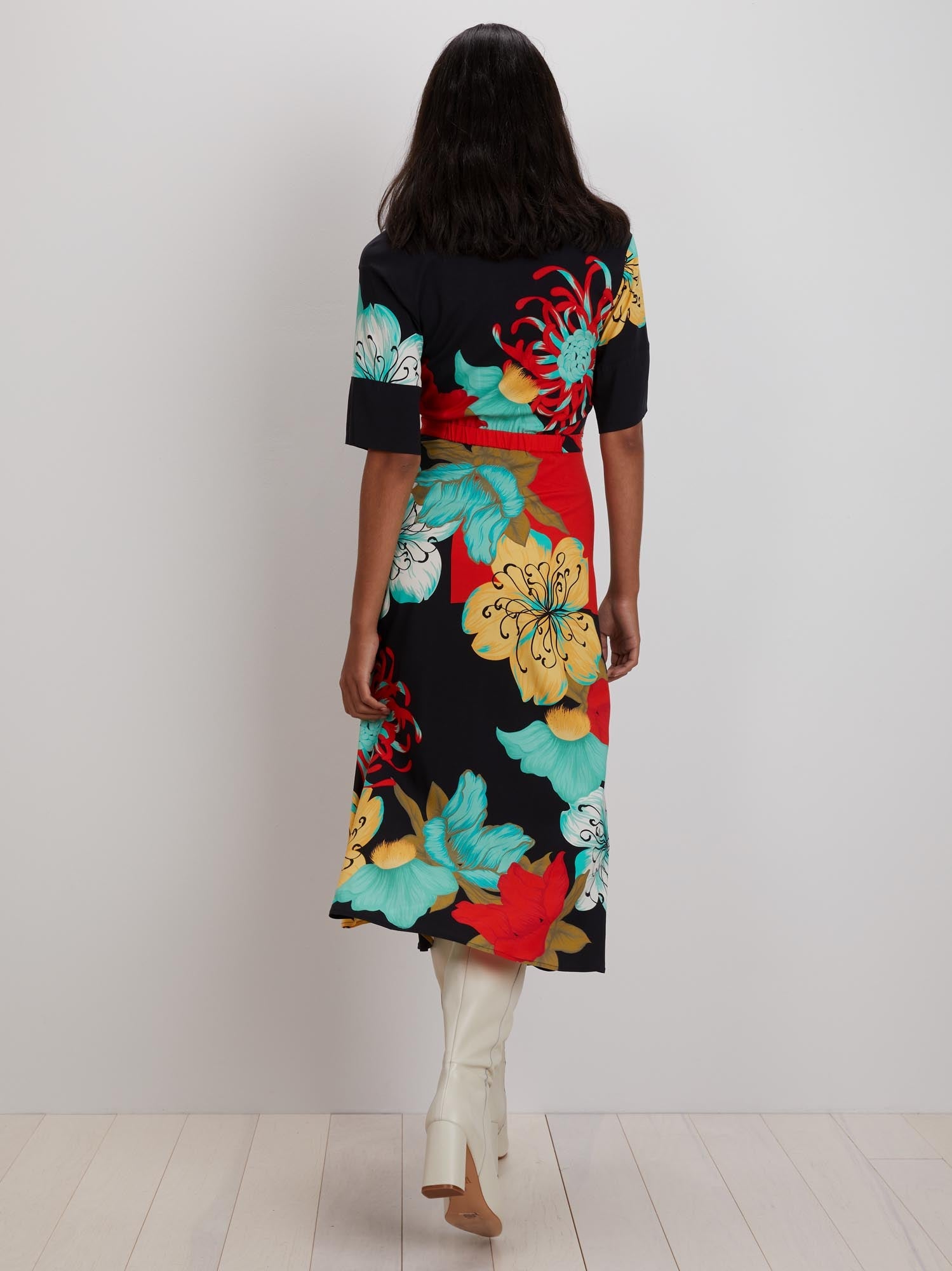 Cobie Shirtdress | Black Camellia