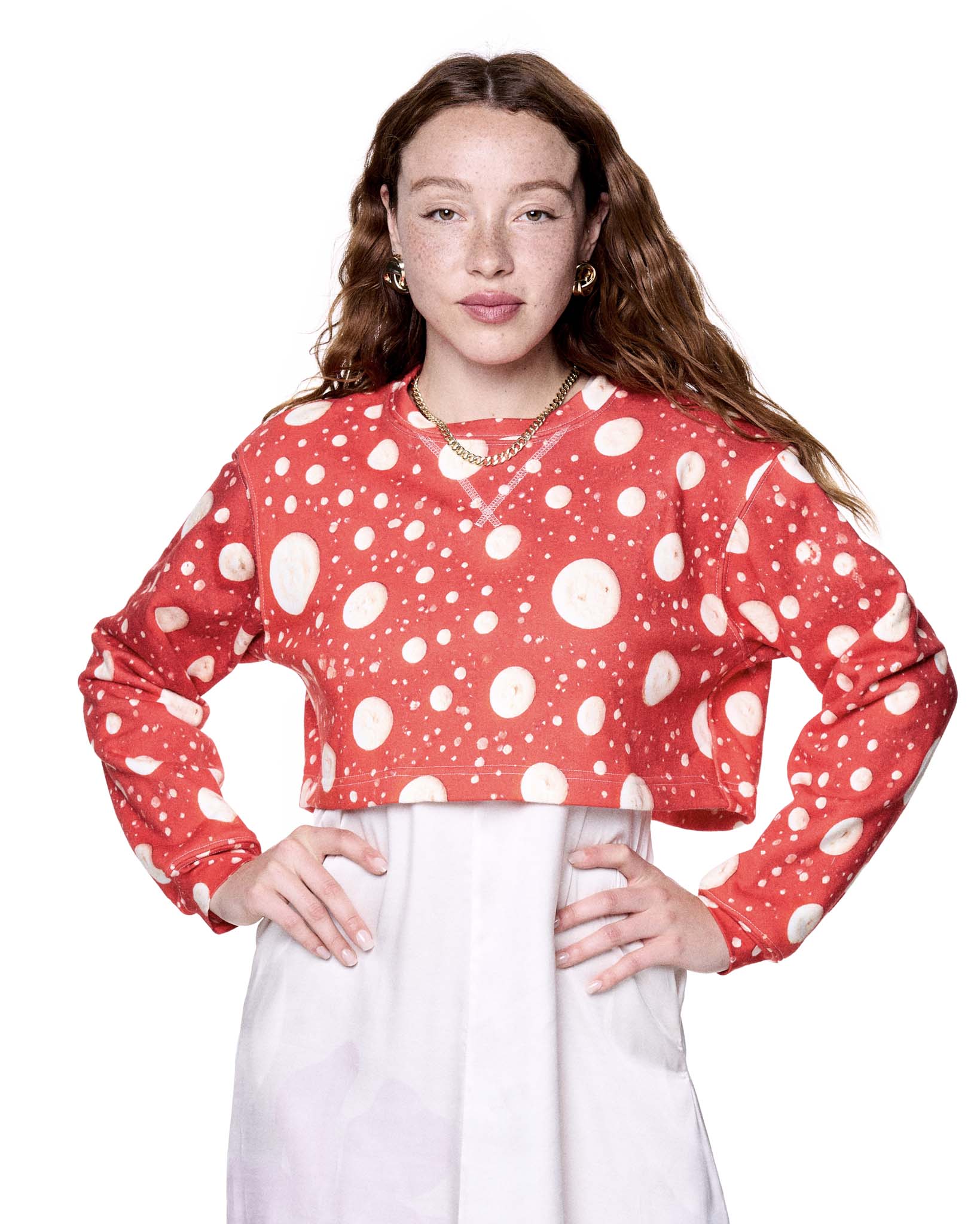 Emily Sweatshirt | Red Mushrooms