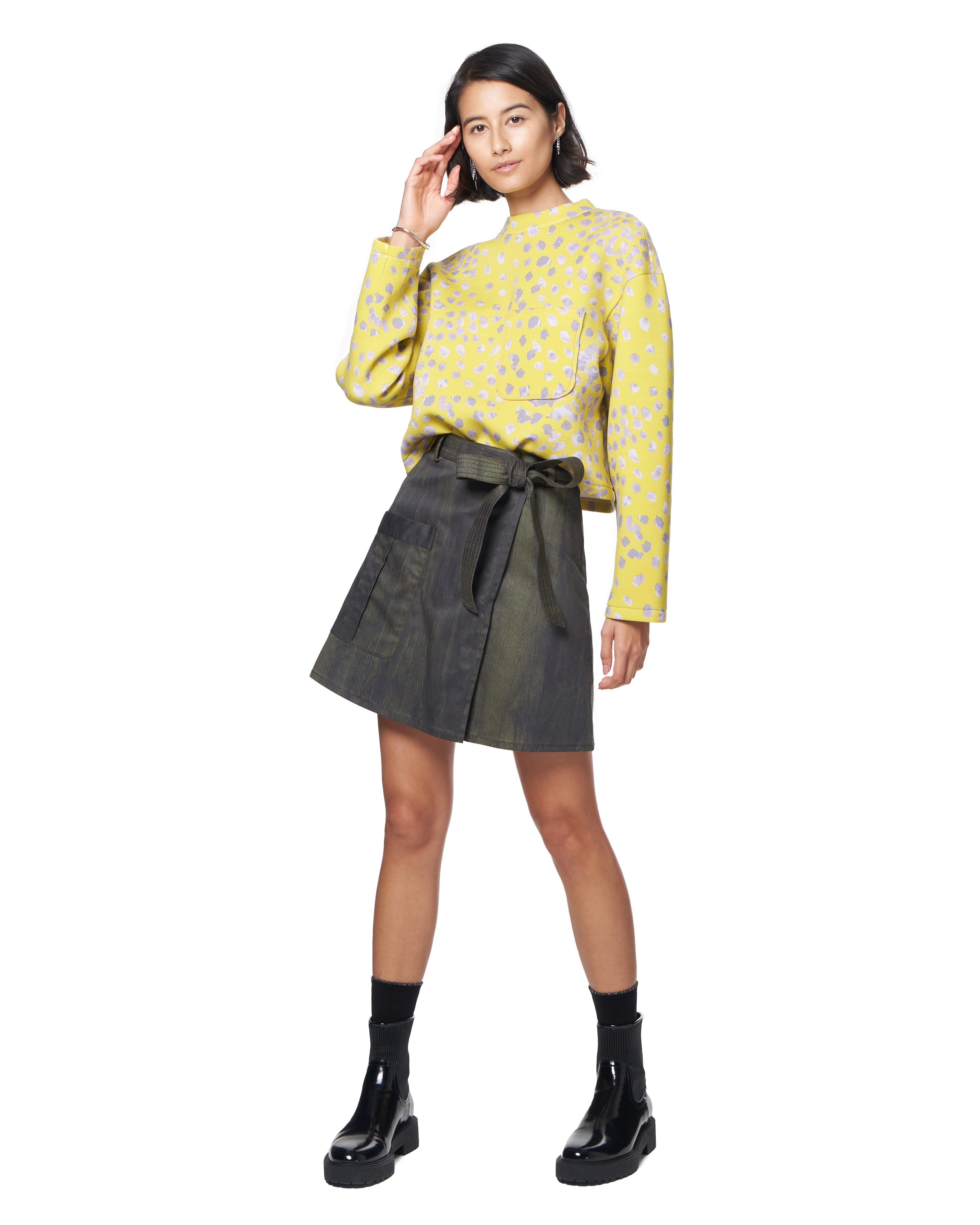 Cargo Skirt | Olive Grain