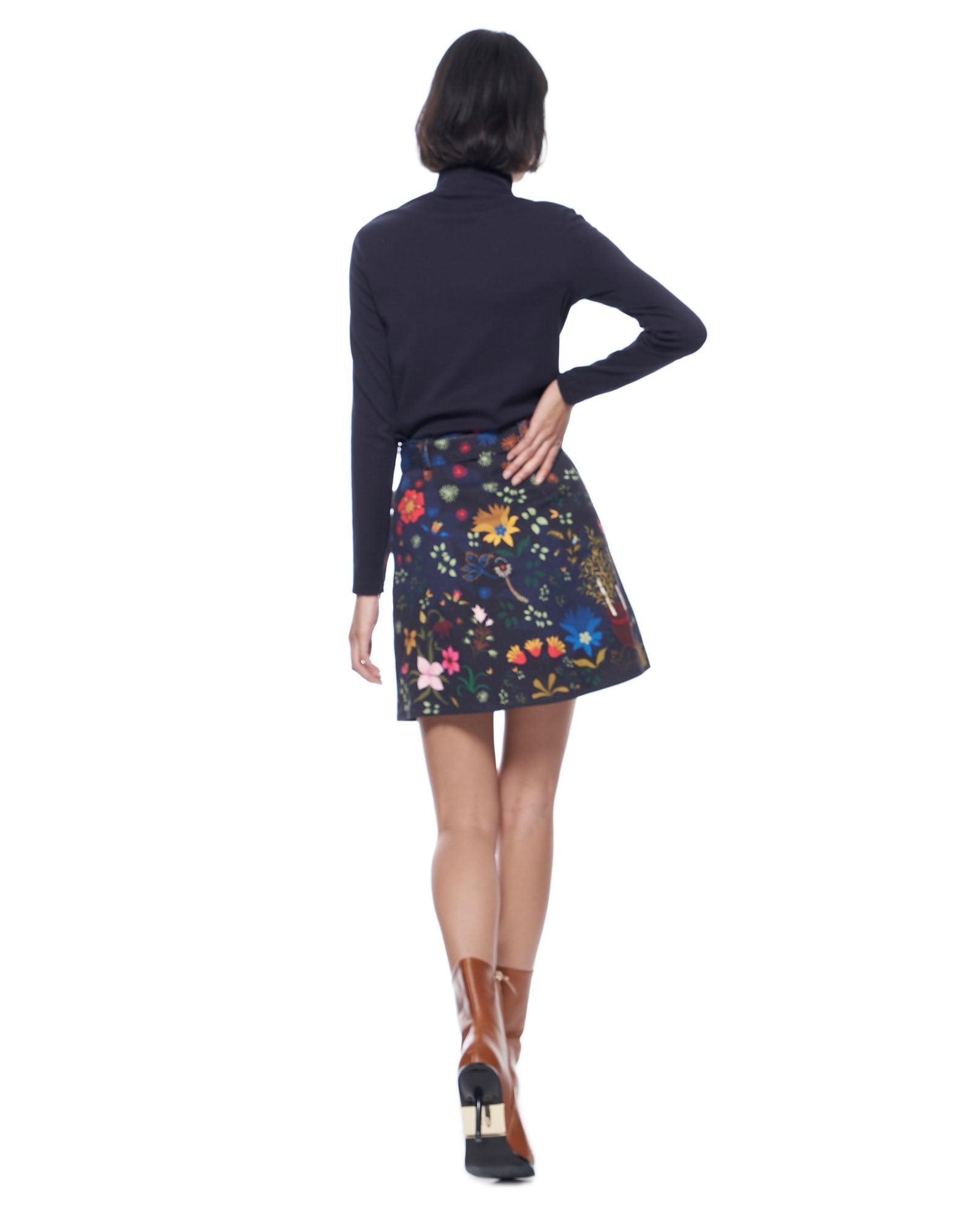 Cargo Skirt | Navy Palampore