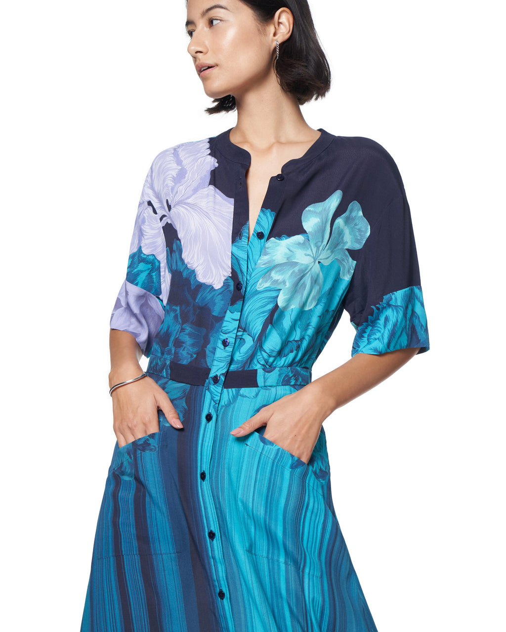 Cobie Shirtdress | Ocean Iris